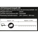 Fioletowe Lampki Choinkowe LED - 240 sztuk z Programatorem, Do Użytku Wewnętrznego i Zewnętrznego, Standardy EU, Energooszczędne