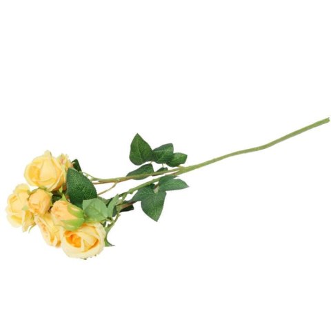 Gałązka Dekoracyjna z 5 Żółtymi Różami Naturalnego Wyglądu