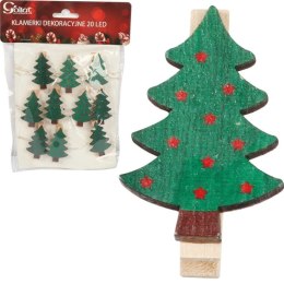 Girlanda Choinkowa z 20 LED Klamerkami na Baterie do Zdjęć i Ozdób