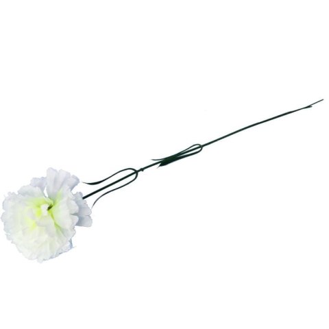 Goździk pojedynka w kolorze białym 46 cm