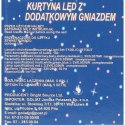 Kurtyna Świetlna Sople 100 LED Czerwona z Gniazdem Łączącym, Odporna na Warunki Atmosferyczne, Zewnętrzna IP44
