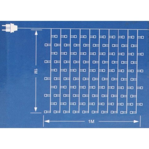 Kurtyna Świetlna Sople 100 LED Czerwona z Gniazdem Łączącym, Odporna na Warunki Atmosferyczne, Zewnętrzna IP44