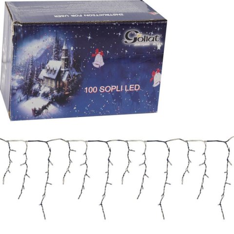 Kurtyna świetlna LED 100 lampek, Biały Zimny, Energooszczędna, do Użytku Domowego i Profesjonalnego