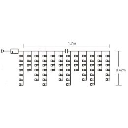 Kurtyna świetlna LED 100 lampek, Biały Zimny, Energooszczędna, do Użytku Domowego i Profesjonalnego
