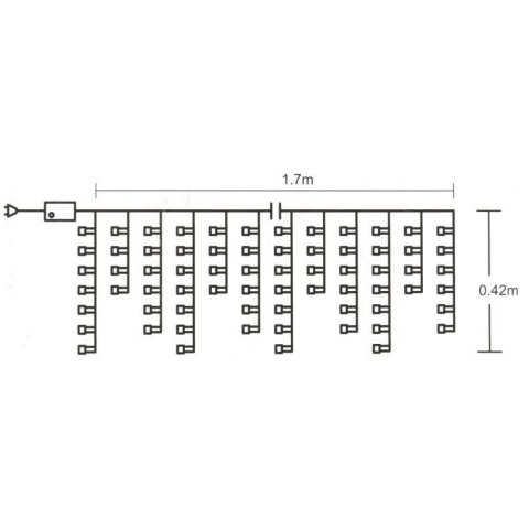 Kurtyna świetlna LED 100 lampek, Biały Zimny, Energooszczędna, do Użytku Domowego i Profesjonalnego