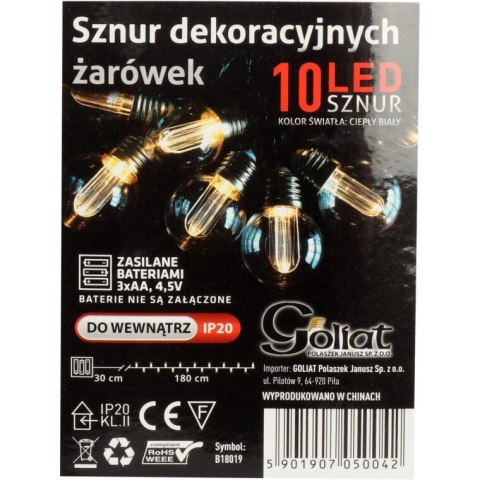 Lampki 10 LED dekoracyjny sznur