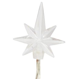 Lampki Choinkowe Gwiazdki LED z Zimnym Białym Światłem, 20 Sztuk, Zasilanie Sieciowe