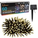 Lampki Choinkowe na Energii Słonecznej 60 LED, Kolor Ciepły Biały