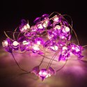 Lampki LED z Nietoperzami na Giętkim Druciku - Fioletowe Dekoracje na Baterie