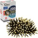 Lampki choinkowe 200 led z 8 funkcyjnym programatorem kolor ciepły biały zewnętrzne