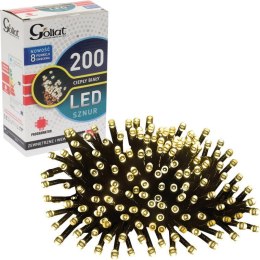 Lampki choinkowe 200 led z 8 funkcyjnym programatorem kolor ciepły biały zewnętrzne