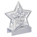 Metalowa Gwiazda Świąteczna LED zmieniająca kolory, biała, 13 cm, na baterie