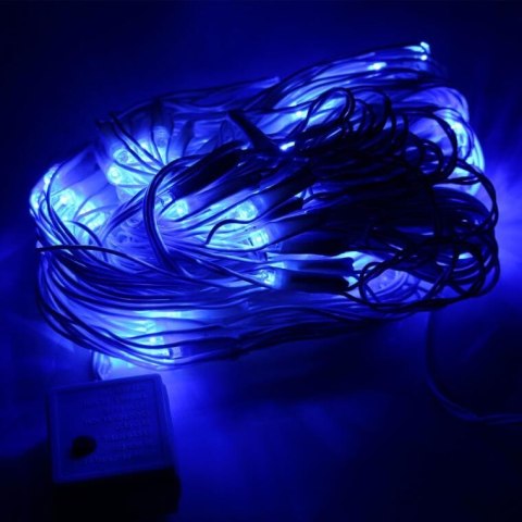 Niebieska Siatka Świetlna LED 180 diod - Dekoracja Choinkowa i Pomieszczeń IP20