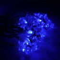 Niebieskie Gwiazdki LED na Przezroczystym Przewodzie do Dekoracji Świątecznych