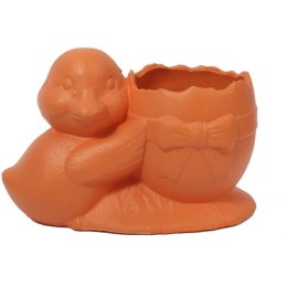 Osłonka doniczka jajko z kaczuszką Wielkanoc pomarańczowa