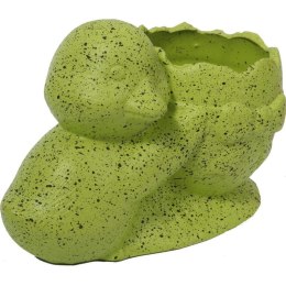 Osłonka doniczka jajko z kaczuszką Wielkanoc zielona nakrapiana