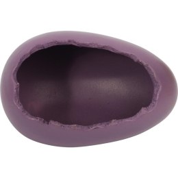 Osłonka wielkanocna ceramiczna jajko rzeżucha fioletowa