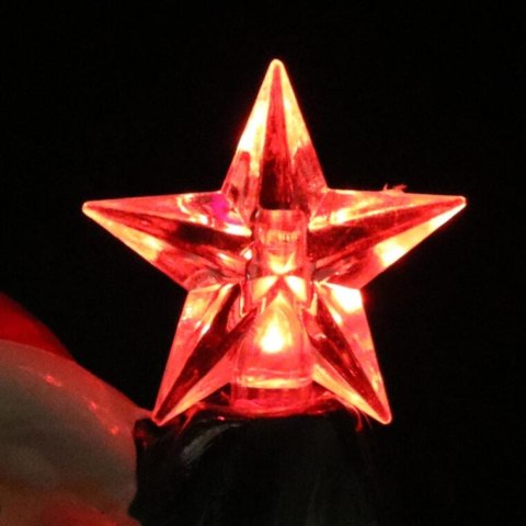 Ozdoba świąteczna ceramiczny MIKOŁAJ z choinką LED 12.5 cm