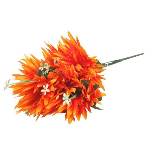 POMARAŃCZOWY BUKIET 7 SZTUCZNYCH ASTRÓW Z BIAŁYMI DODATKAMI - WYSOKOŚĆ 54 CM
