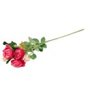 Różowa Gałązka Dekoracyjna z 5 Różyczkami i Pączkami - Realistyczny Wygląd