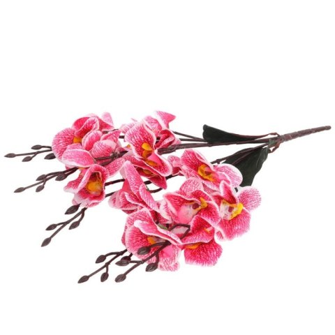 Storczyki Różowe Sztuczne w Bukiecie - 5 Sztuk, 38 cm Wysokości