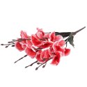 Storczyki Sztuczne Czerwone - 5 sztuk, Wysokiej Jakości Bukiet Dekoracyjny 38cm