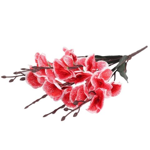 Storczyki Sztuczne Czerwone - 5 sztuk, Wysokiej Jakości Bukiet Dekoracyjny 38cm