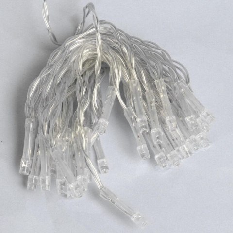 Świąteczna dekoracja - Lampki LED 50 sztuk, kolor zimny biały, na baterie, do użytku wewnętrznego