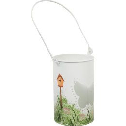 Świecznik Tealight Motylkowy Lampion - Biały z Uchwytem do Zawieszenia