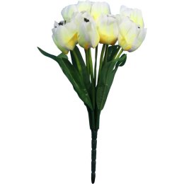Sztuczne Tulipany Białe - Bukiet 9 sztuk Wysokiej Jakości
