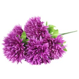 Sztuczny Bukiet Fioletowych Chryzantem Strzępiastych - Dekoracja na Wszystkich Świętych