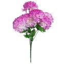 Sztuczny bukiet chryzantem w odcieniu jasno fioletowym, 9 sztuk, 58cm, idealny na Wszystkich Świętych