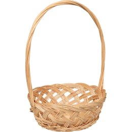 Wiklinowy koszyk wielkanocny do święcenia pokarmów i dekoracji, 35cm wysokość, 22cm średnica, 8.5cm głębokość
