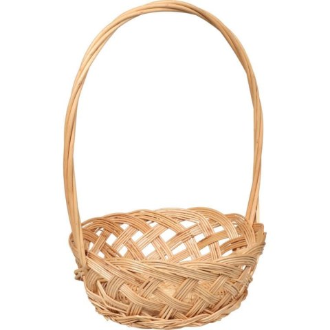 Wiklinowy koszyk wielkanocny do święcenia pokarmów i dekoracji, 35cm wysokość, 22cm średnica, 8.5cm głębokość