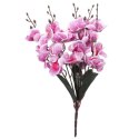 Wysokiej Jakości Sztuczny Bukiet 5 Fioletowych Storczyków - 38 cm