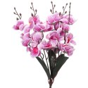 Wysokiej Jakości Sztuczny Bukiet 5 Fioletowych Storczyków - 38 cm