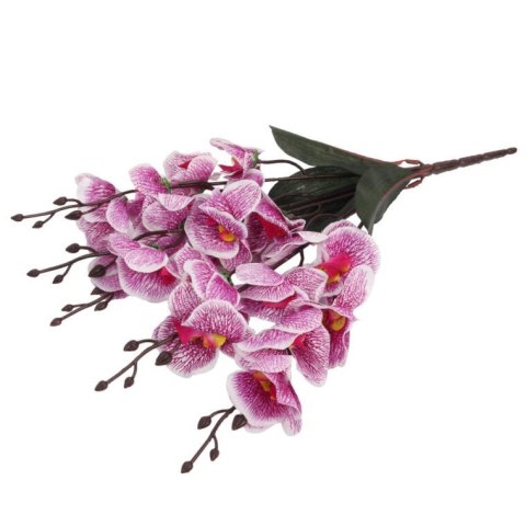 Wysokiej Jakości Sztuczny Bukiet 5 Fioletowych Storczyków - 38 cm