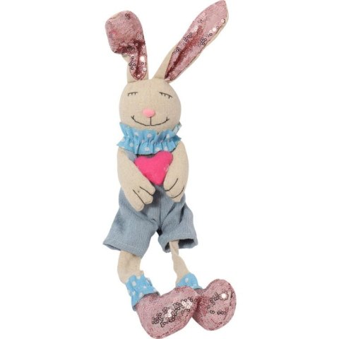 ZAJĄC WIELKANOCNY SIEDZĄCY NIEBIESKI 40CM