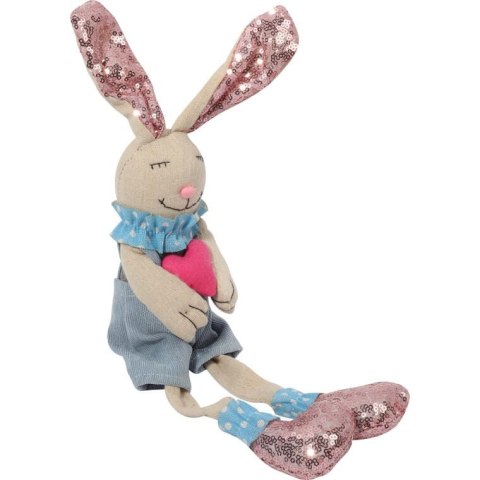 ZAJĄC WIELKANOCNY SIEDZĄCY NIEBIESKI 40CM