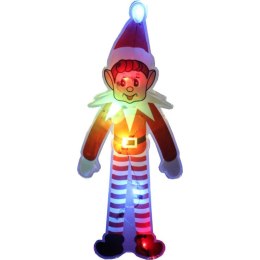 ŻELOWA ŚWIĄTECZNA NAKLEJKA LED NA SZYBĘ OKNO SKRZAT