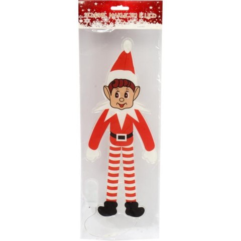 ŻELOWA ŚWIĄTECZNA NAKLEJKA LED NA SZYBĘ OKNO SKRZAT