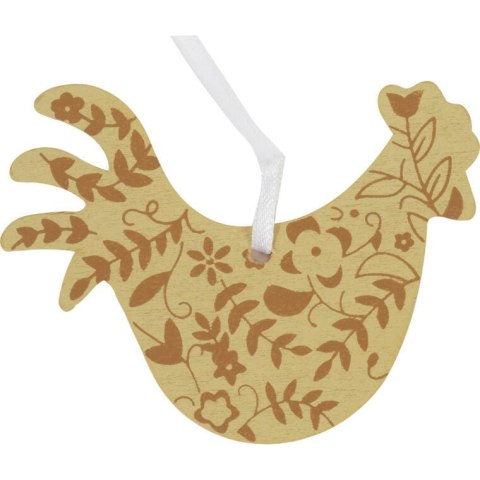 Zawieszki drewniane koguty zestaw 3 sztuk