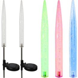 Zestaw 2x Lampa ogrodowa LED solarna 24.5 cm wbijana