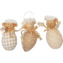 Zestaw 3 Brązowych Baranków Wielkanocnych do Zawieszenia, 7 cm