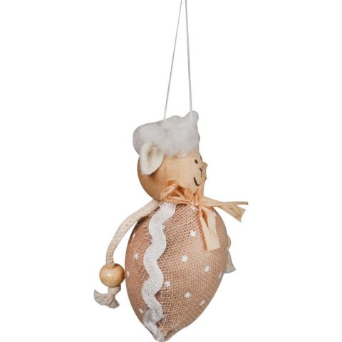 Zestaw 3 Brązowych Baranków Wielkanocnych do Zawieszenia, 7 cm