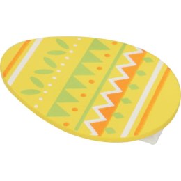 Zestaw 6 Drewnianych Klamerek ozdobionych Jajkami w Kolorze Żółto-Pomarańczowym