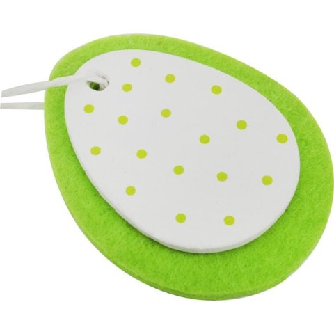 Zestaw 6 Wiosennych Drewniano-Filcowych Zawieszek: Jajka, Zające, Kury