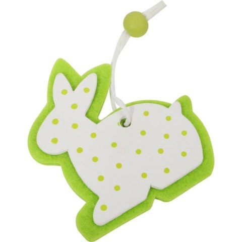 Zestaw 6 Wiosennych Drewniano-Filcowych Zawieszek: Jajka, Zające, Kury