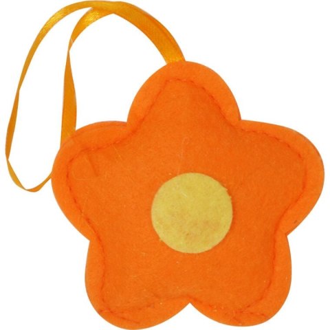 Zestaw Wielkanocnych Zawieszek Dekoracyjnych z Siankiem - Kolor Pomarańczowy