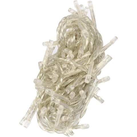 Zewnętrzne Lampki Choinkowe LED 100 szt. Niebieski Kolor światła, Biały Przewód, Kontroler 8 Funkcji, Zasilanie Sieciowe